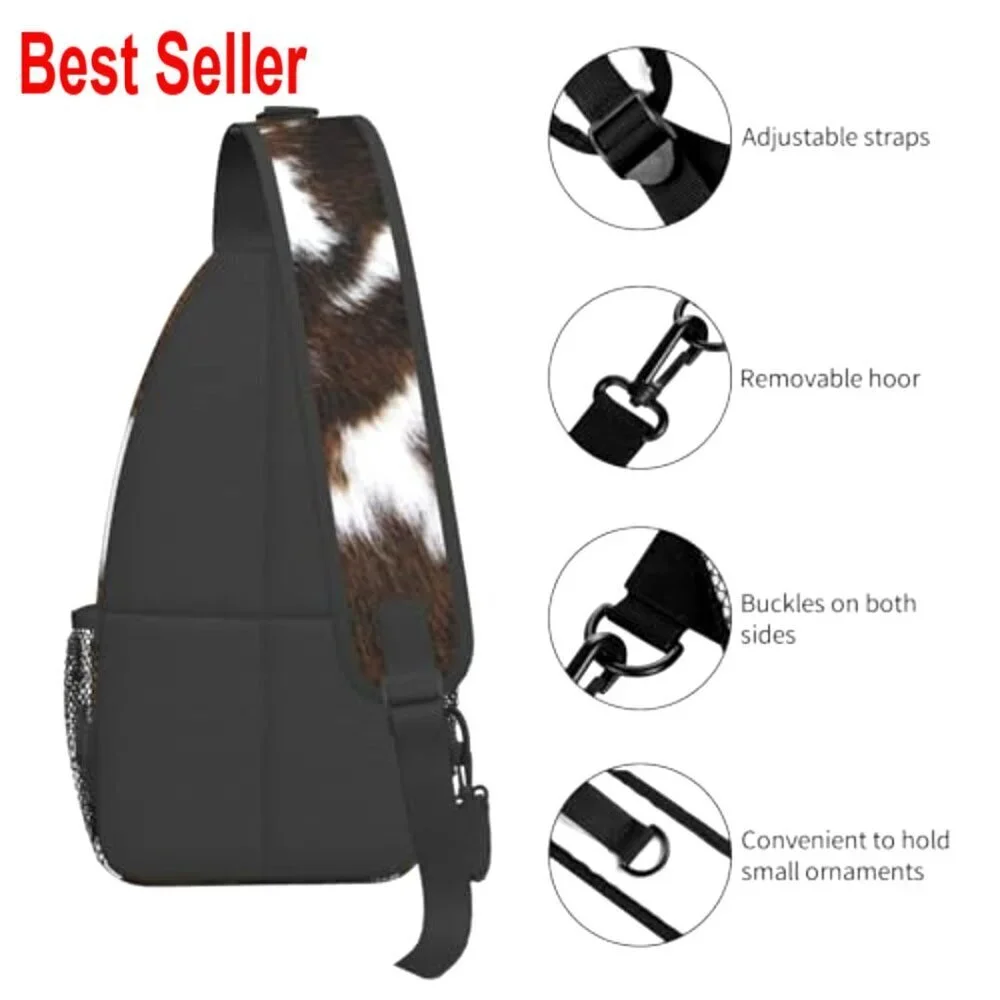 Polyester Crossbody Sling Backpack Adjustable Strap Casual Daypack
